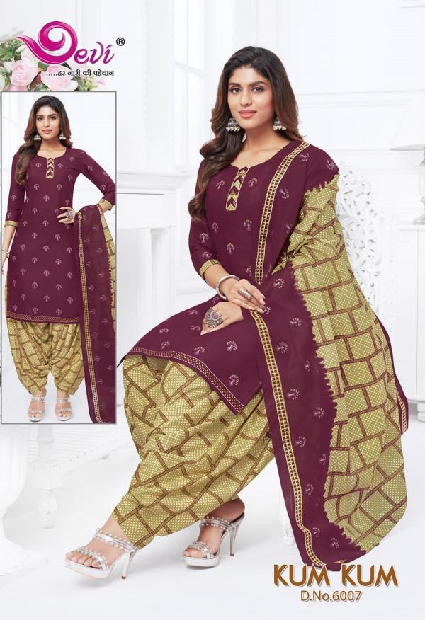 Devi Kum Kum Patiyala Vol-6 Cotton Designer Exclusive Dress Material